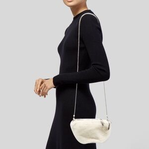 NWT ivory Studio Amelia Mini Momo shearling shoulder bag